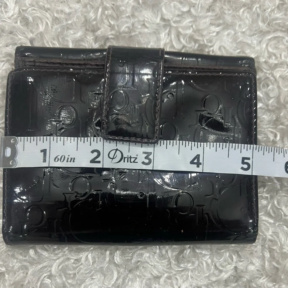 Christian Dior Black Patent Leather Wallet